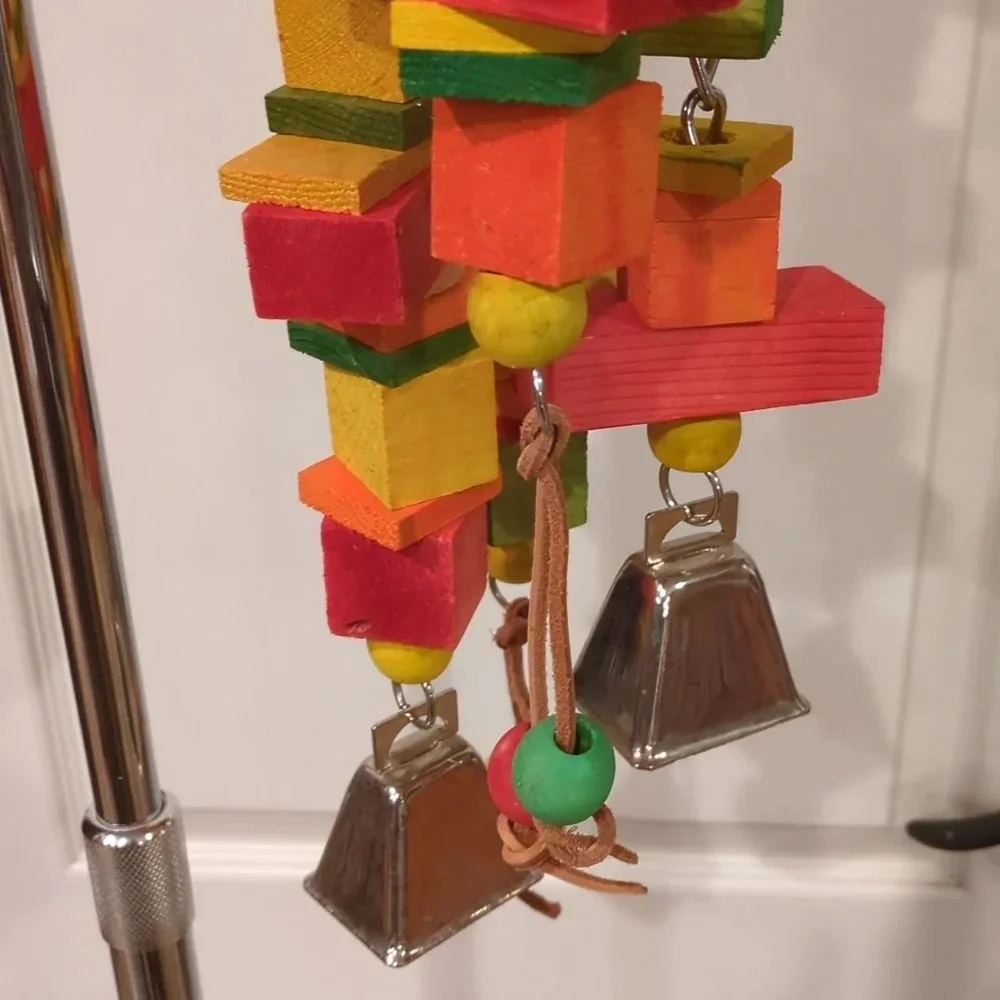 For Kitty Rescue! XL Parrot Wooden Block Toy, All Living Things
